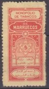  Marruecos Impuesto Monopolio Tabacos Color Rojo 