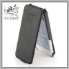  iPhone 5 Real Leather Flip Case by Pcaro Black 