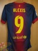  Barcelona 2012 13 LFP Home Match Un Worn Shirt Alexis 9 Signed Team 