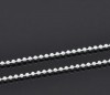  10M Cadena de Abalorios Bolas Lisos Argentada 1 5mm 