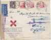  Spain Civil War Republican 1937 Censored Airmail Cover Madrid to England 