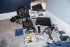  Sony PlayStation 3 Slim 120GB Move 2 Controllers Racing Wheel Games Remote 0711719802204 