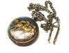  Image Sehr Schöne Silberfb Taschenuhr Mit Goldfb Pferden Uhrenkette 4QL4593 