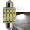 New 36mm Dome 12 3528 SMD Festoon LED Car Interior Lamp White Light 12V 
