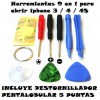  Herramientas 9 En 1 Para Abrir iPhone 3 4 4S 5 Destornillador Pentalobular 5 PU 